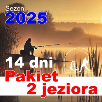 Pakiet 2 zezwoleń (połów z brzegu) na jedną osobę, różne jeziora w jednym terminie (Zezwolenie 14 dni) '2025