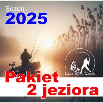 Pakiet 2 zezwoleń (połów z łodzi i z brzegu) na jedną osobę, różne jeziora w jednym terminie (Zezwolenie cały sezon) '2025