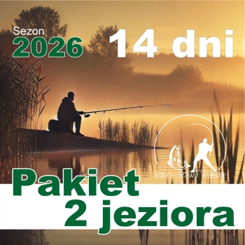 Pakiet 2 zezwoleń (połów z brzegu) na jedną osobę, różne jeziora w jednym terminie (Zezwolenie 14 dni) '2026