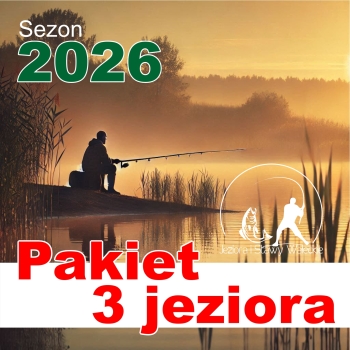 Pakiet 3 zezwoleń (połów z brzegu) na jedną osobę, różne jeziora w jednym terminie (Zezwolenie cały sezon) '2026
