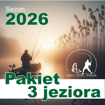 Pakiet 3 zezwoleń (połów z łodzi i z brzegu) na jedną osobę, różne jeziora w jednym terminie (Zezwolenie cały sezon) '2026