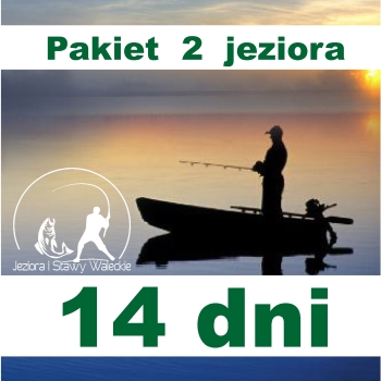 Pakiet 2 zezwoleń (połów z łodzi i z brzegu) na jedną osobę, różne jeziora w jednym terminie (Zezwolenie 14 dni) '2024