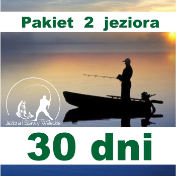 Pakiet 2 zezwoleń (połów z łodzi i z brzegu) na jedną osobę, różne jeziora w jednym terminie (Zezwolenie 30 dni) '2024